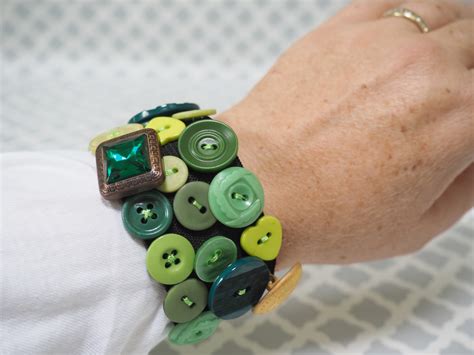 repurposed button bracelet